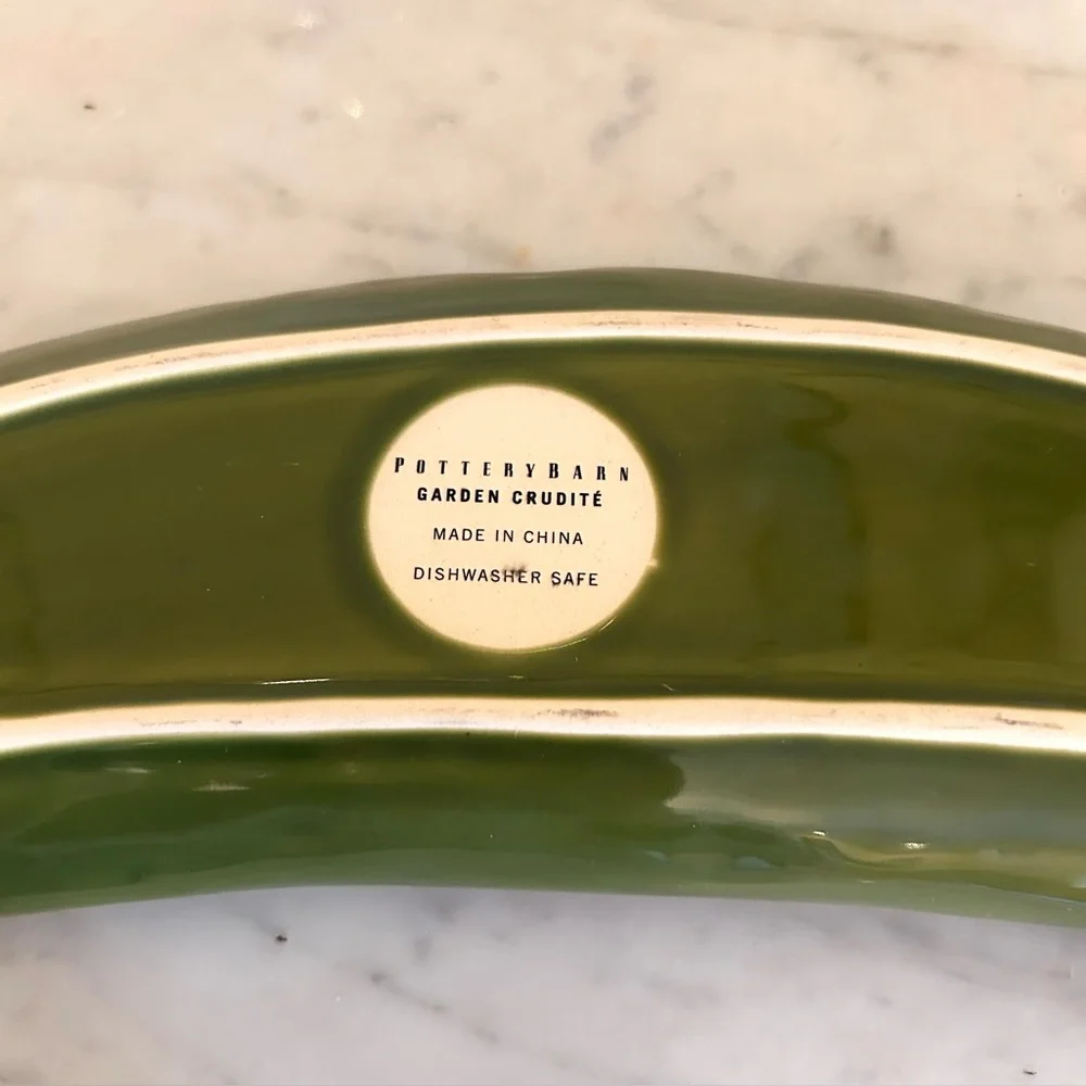 Pottery Barn garden crudité serving dish.